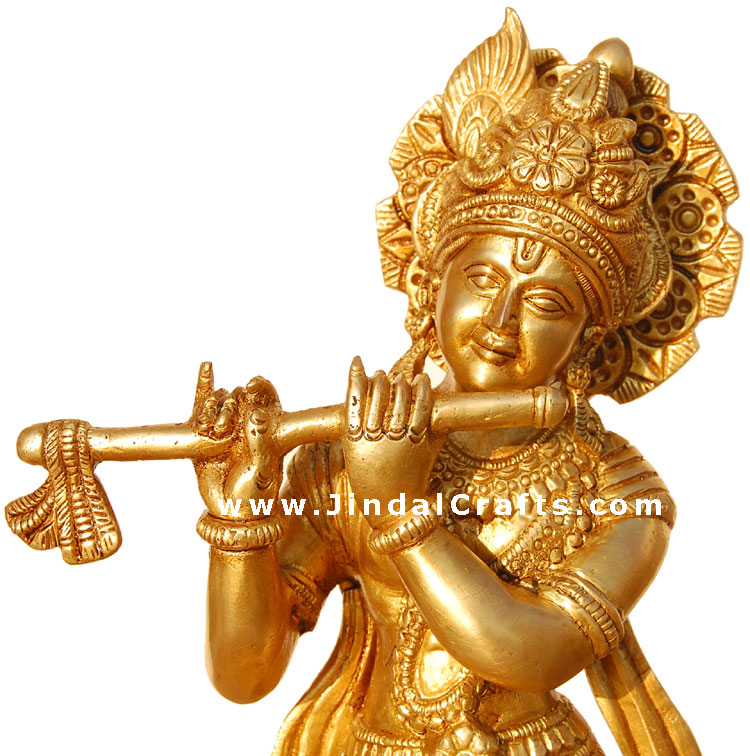 Lord Krishan Hindu Religious Figurine from India