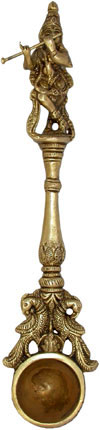 Lord Krishna Havan Spoon Brass Ritual Crafts Handicraft