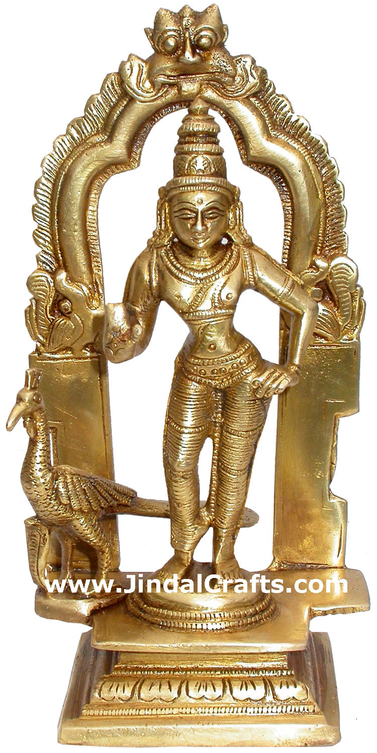 Lord Kartikeya Indian God Hindu Religious Sculptures Handicrafts Crafts Arts