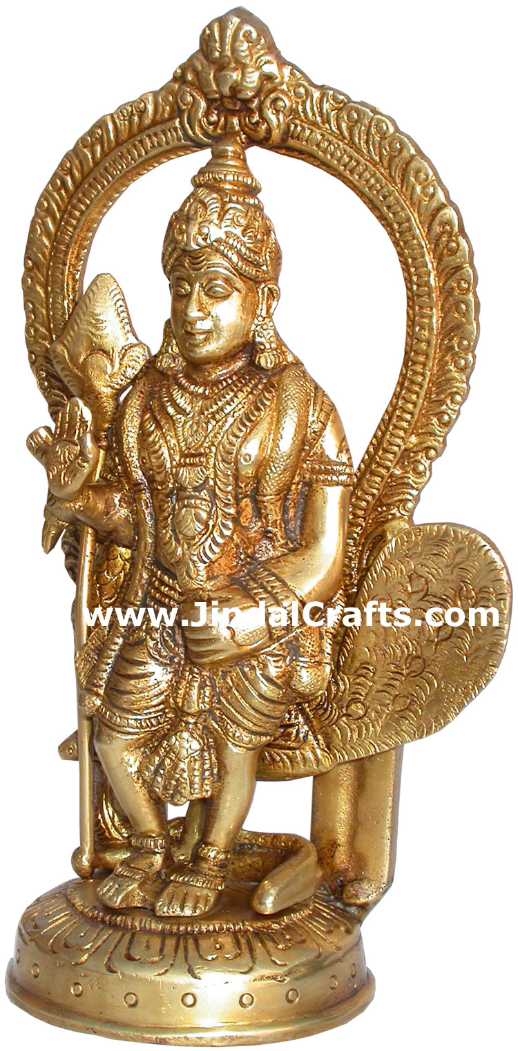 Kartikeya Hindu God Metal Sculptures Hand Crafts Idols