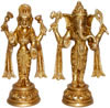 Lakshmi Ganesh Indian God Goddess Brass Sculptures Art
