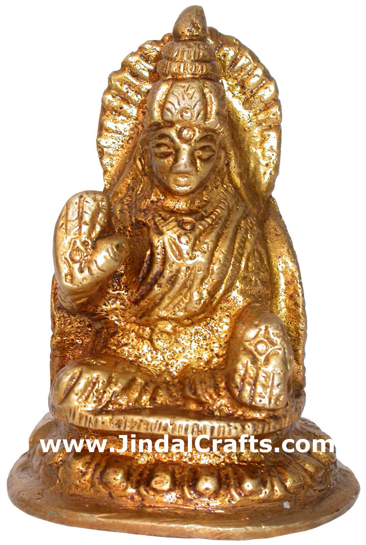 Hindu Deities Goddess Luxmi India Brass Carving Artefac