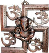 Lord Ganesha Om Swastika Hindu God Home Decoration Arts