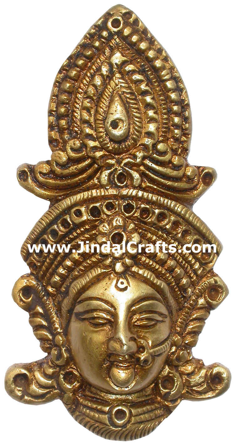 Hindu Deities Goddess India Brass Carving Artefacts