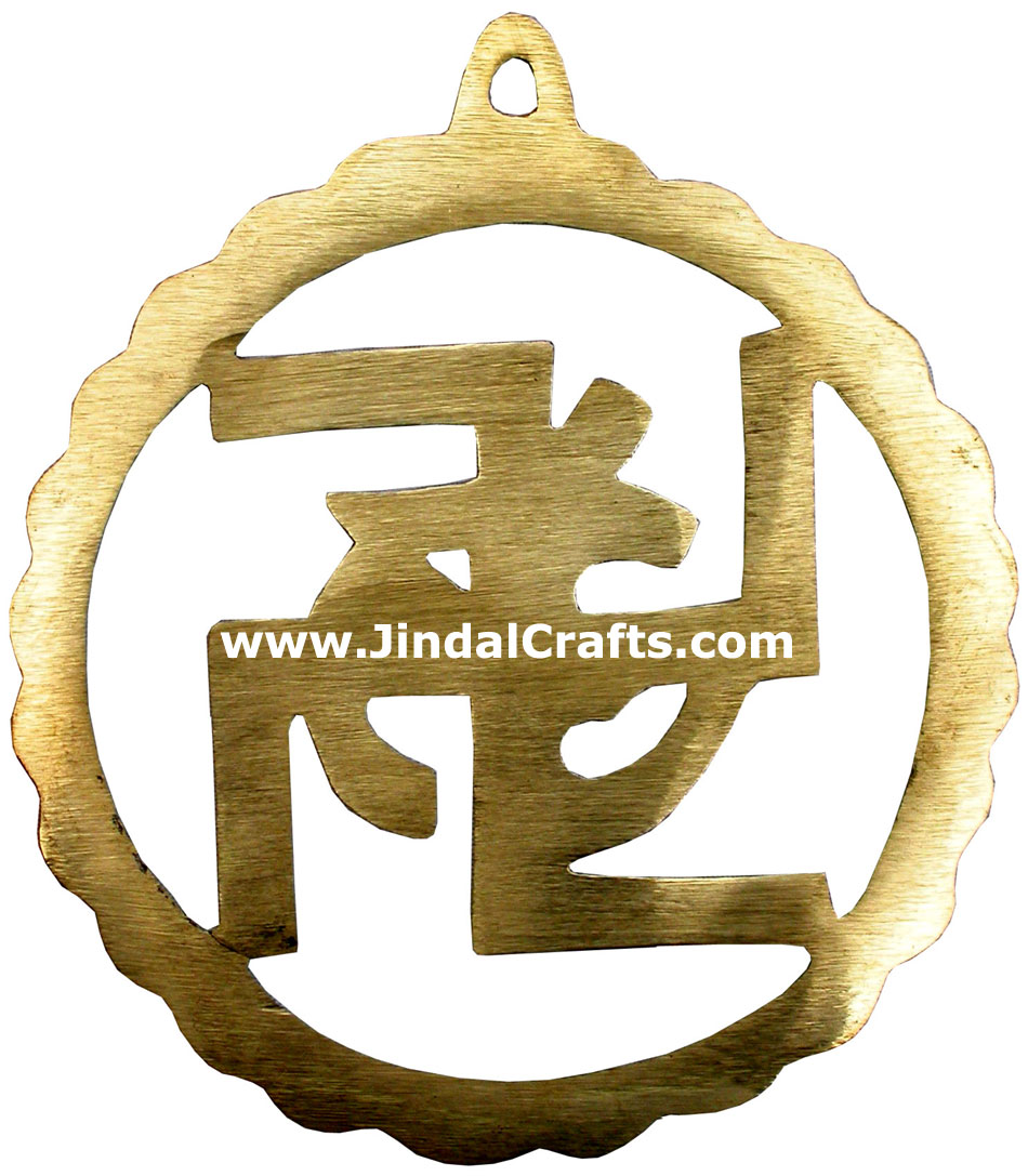 OM - Hand Carved Indian Art Craft Handicraft Home Decor Brass Figurine