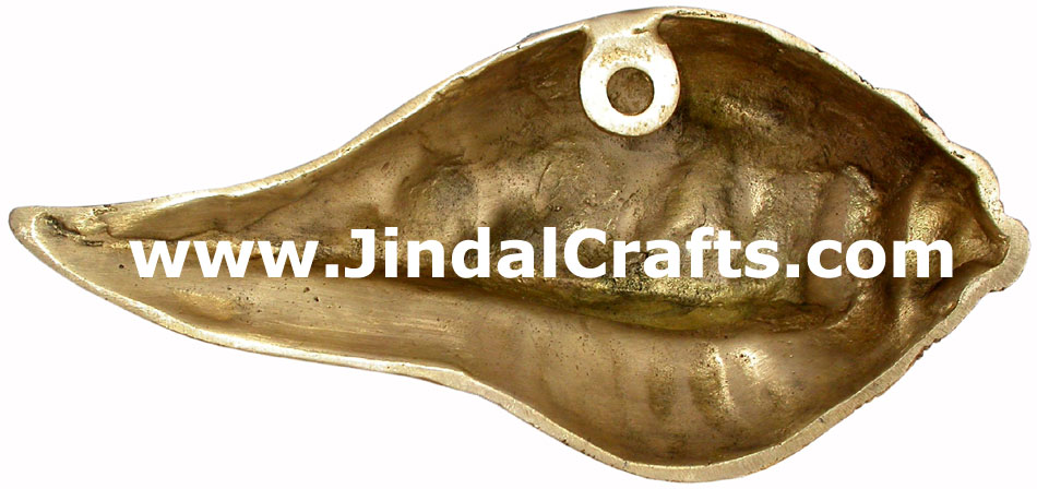 Conch - Hand Carved Indian Art Craft Handicraft Home Decor Brass Figurine