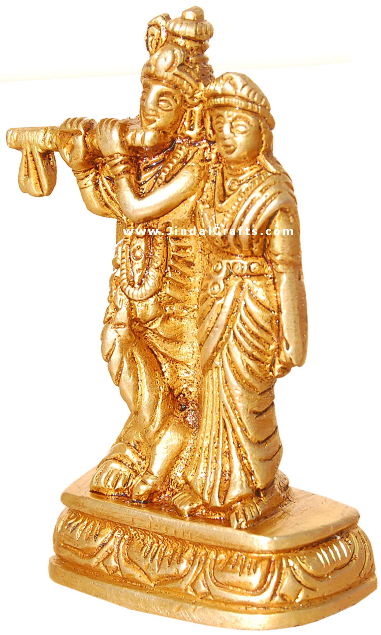 Radha Krishna - Tiny Hindu Religious Sculpture India
