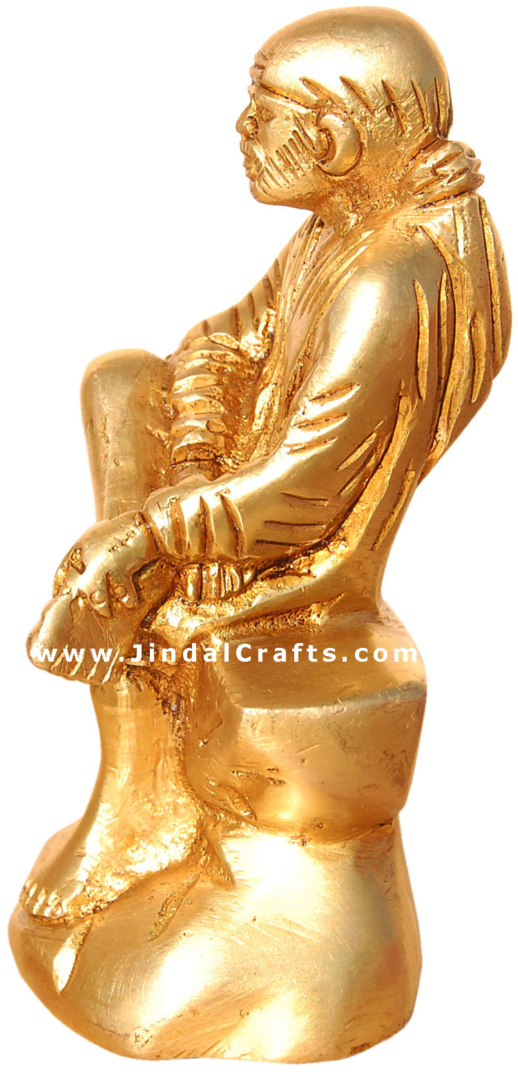Sai Baba - Hindu Religion God Sculpture made from Brass