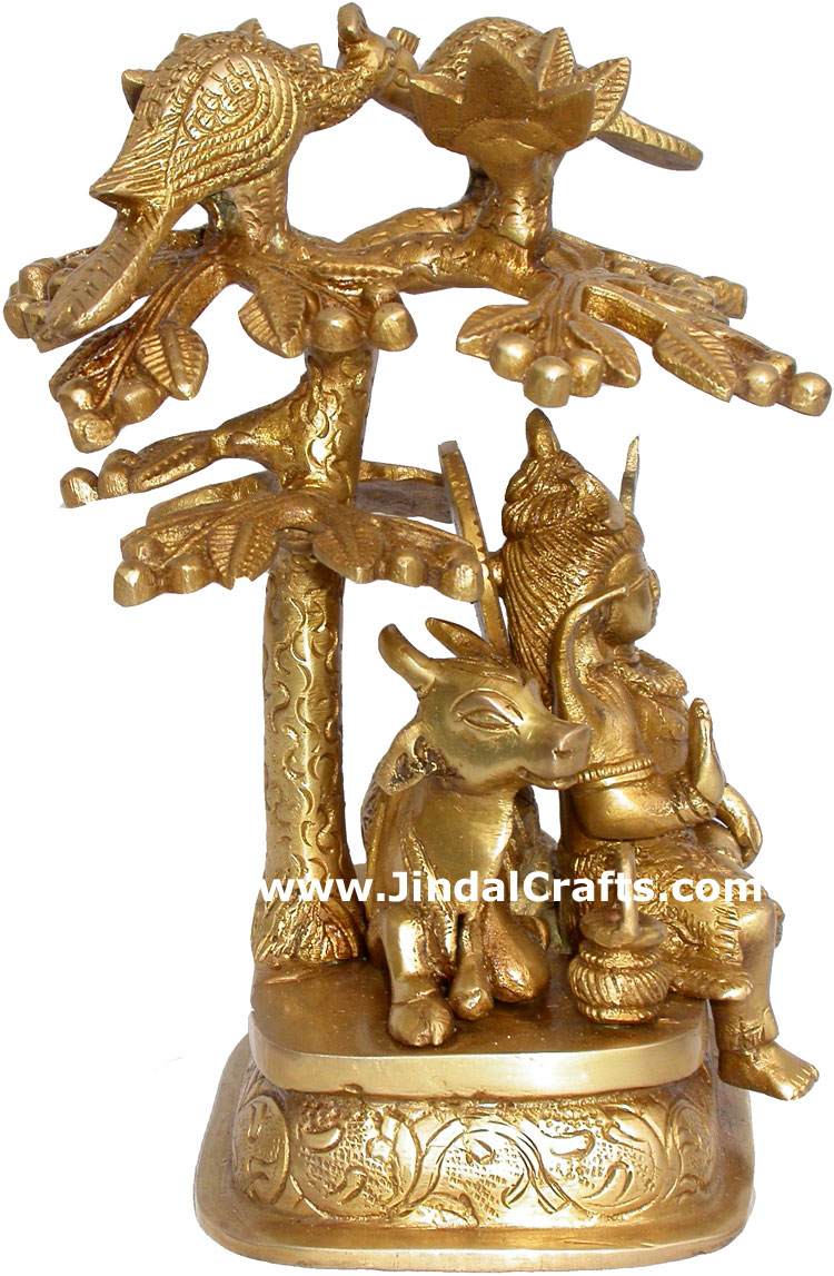 Lord Shiva Indian God Religious Brass Handicraft Idols Hindu Figurine Handicraft