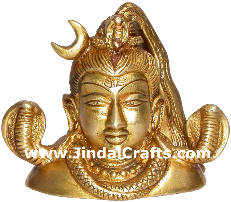Lord Shiva Sculpture Brass Artifact Home Decor Indian