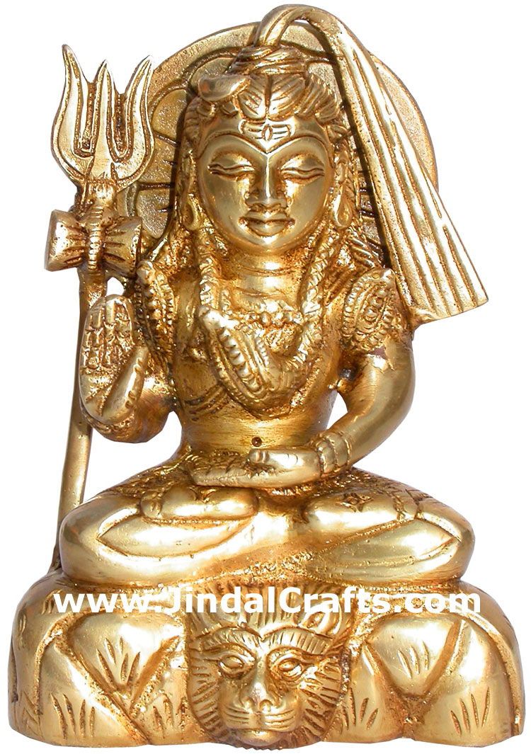Lord Shiva Indian God Brass Sculptures Hindu Religious Figurines Artifacts Idols