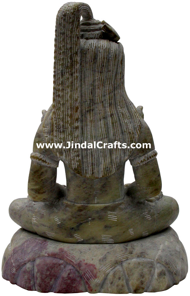 Lord Shiva Hand Carved Stone God Statue Indian Hindu Religious Sculpture Figures