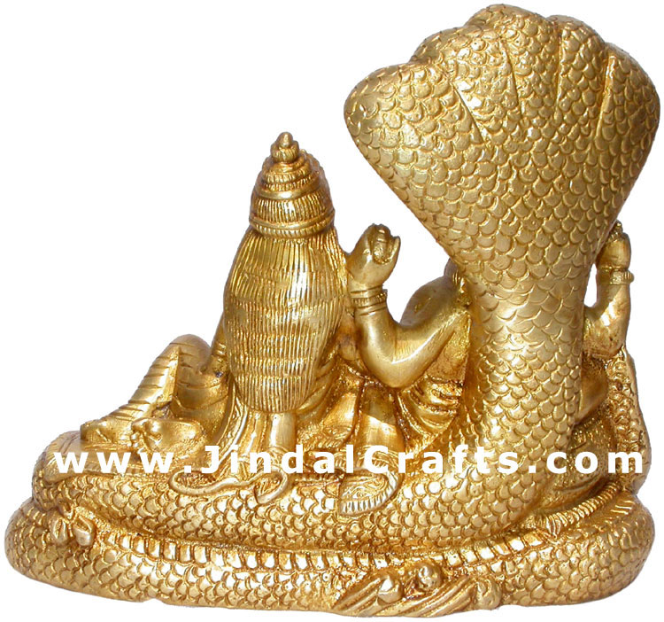 Vishnu Lakshmi Indian God Religious Hindu Statues Art