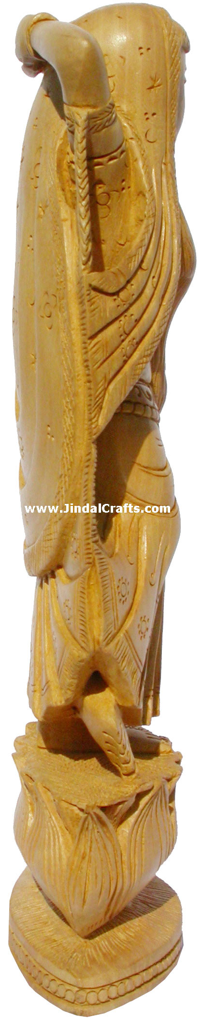 Wood Sculpture Indian Village Lady figurine India Art