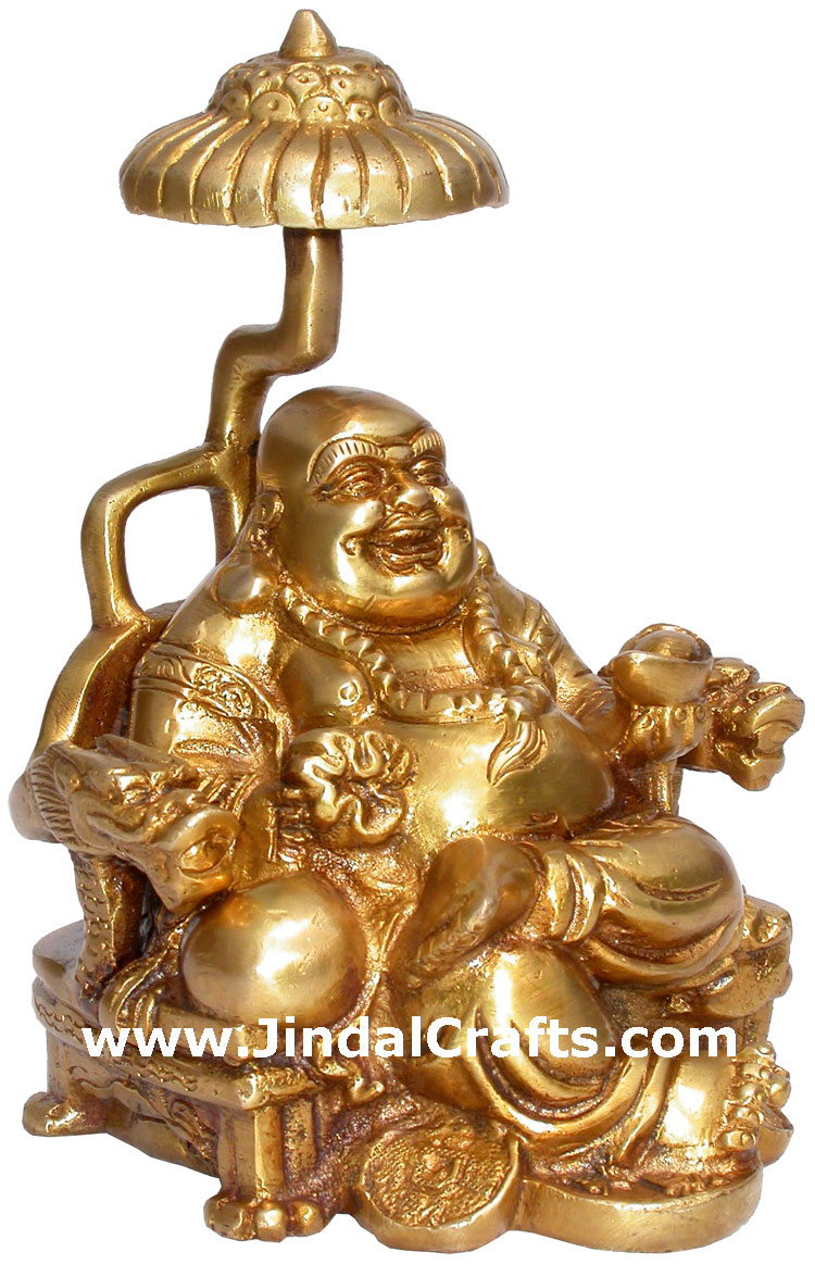 Laughing Buddha Buda Happy Man Feng Shui Home Decoration Art Hand Crafted Statue