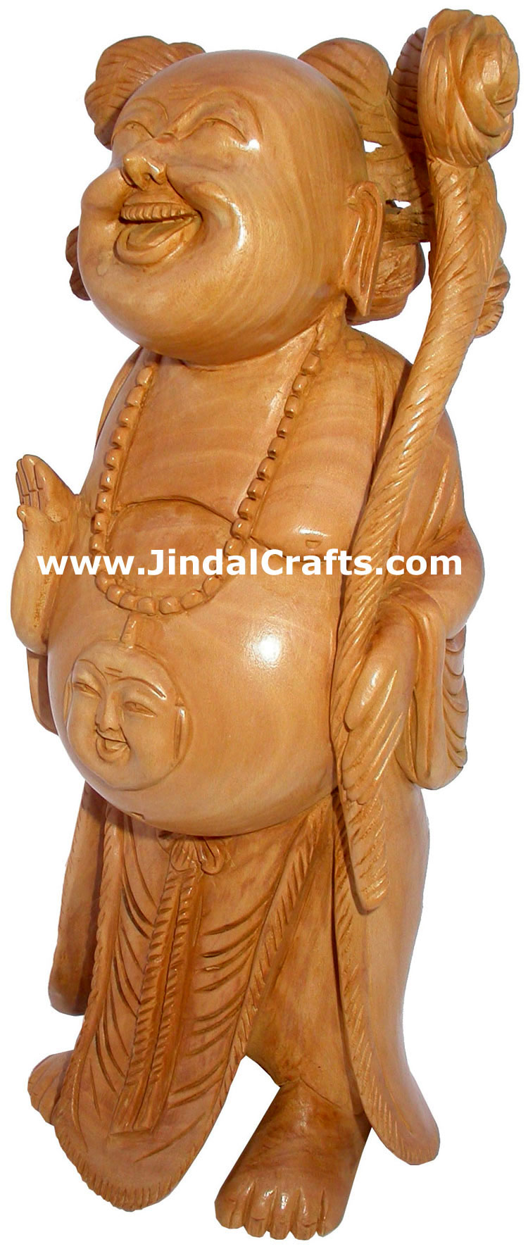 Hand Crafted Laughing Buddha Feng Shui Good Luck Vaastu