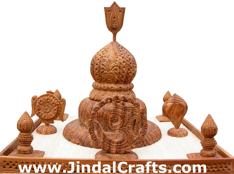 Temple - Hand Carved Wooden Religious Figures India Art