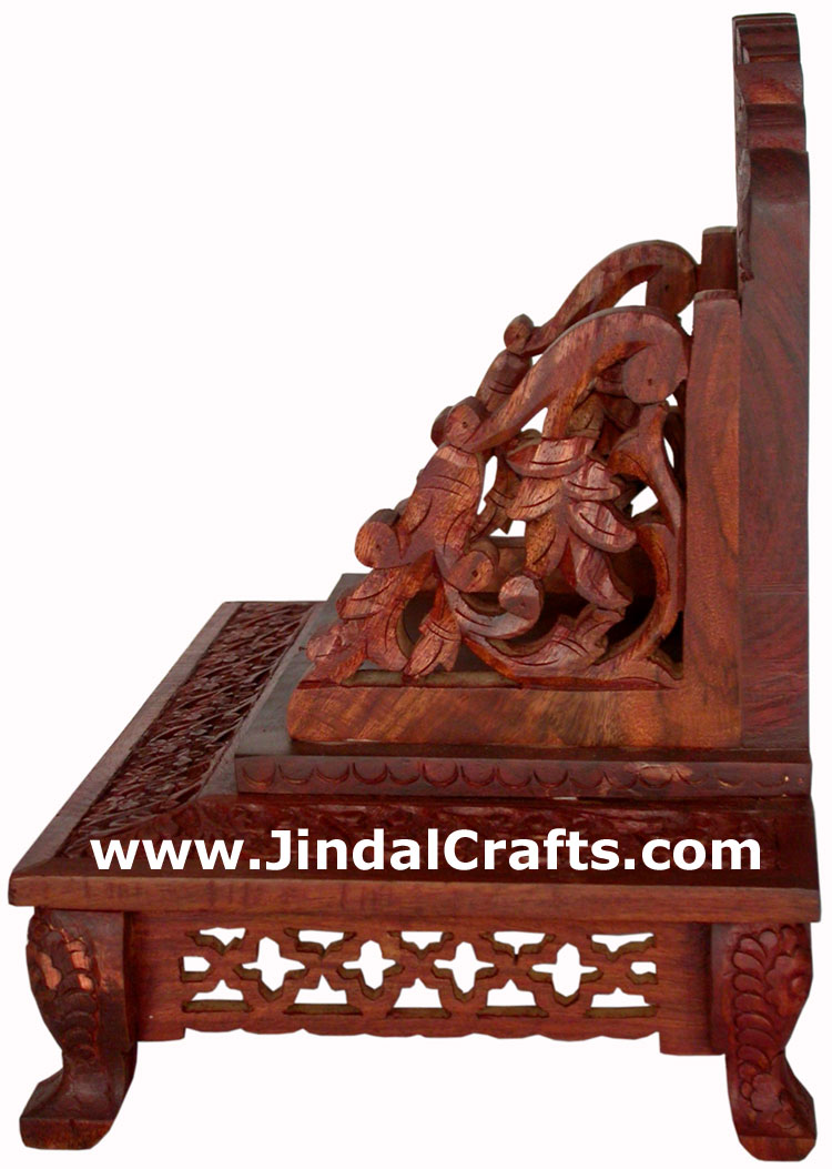 Wooden Chowki - Indian Art Craft Handicrafts Wooden Hand Carved Figure