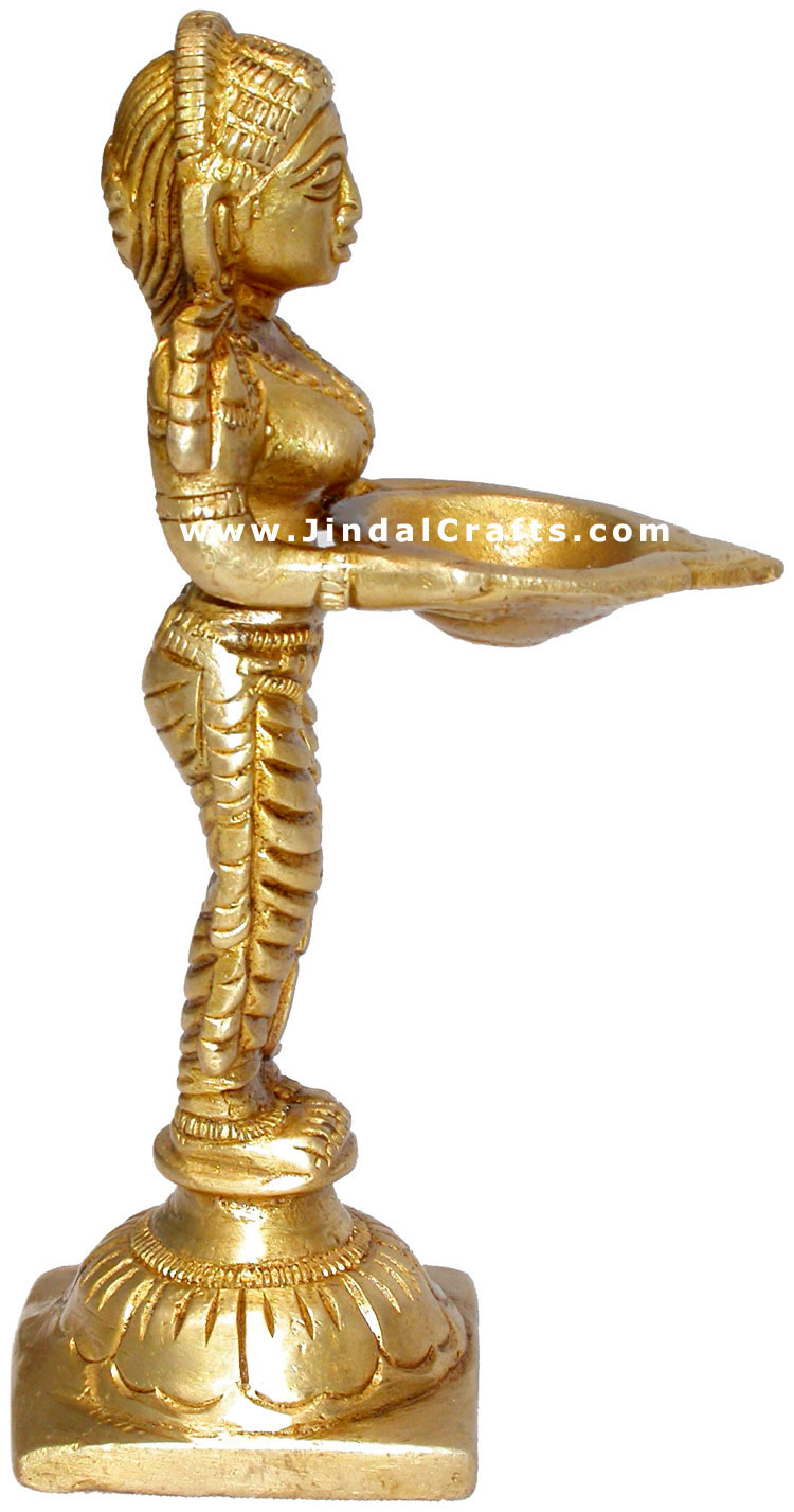 Nagkanya Deepak Indian Religious Lighting Statue Art