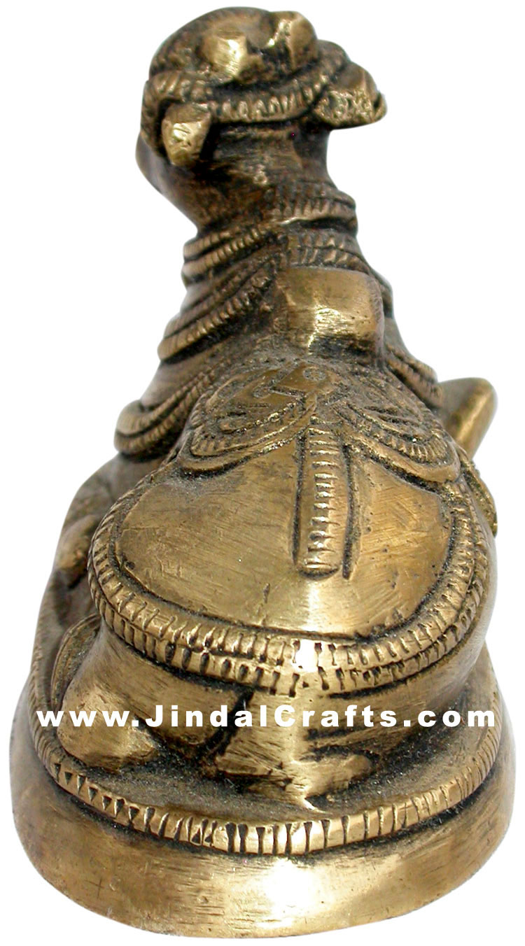 Nandi Indian Religious Brass Figurines Idols Handmade
