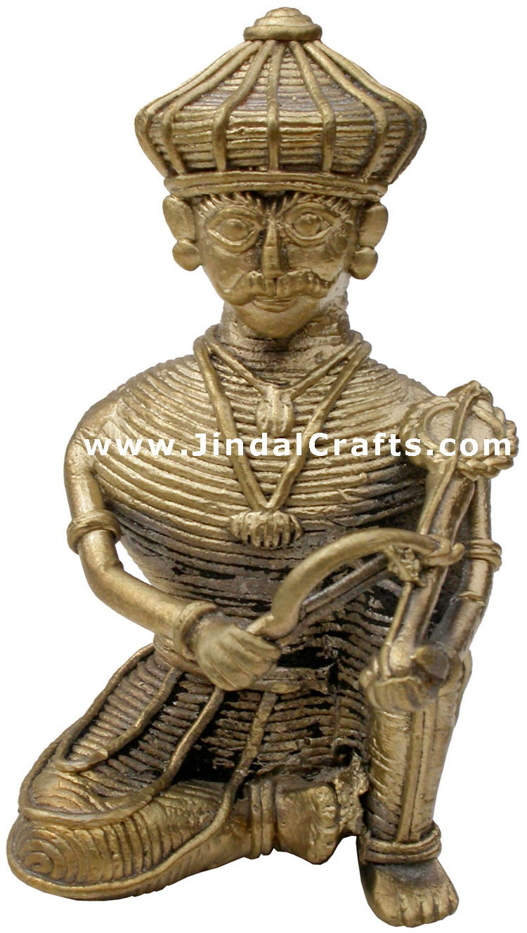 Musical Set - Tribal Dhokra Metal Artifact from India