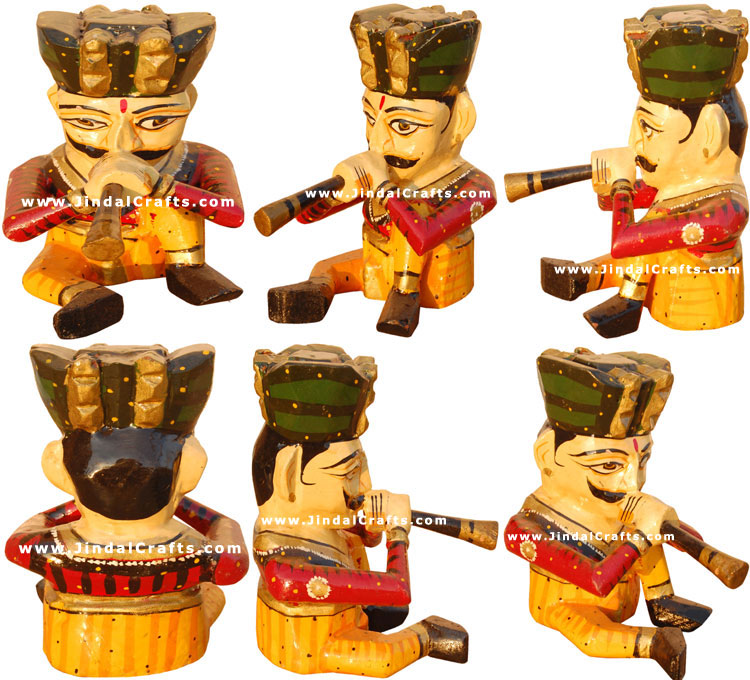 Musical Set - Traditional Indian Wood Carved Hand Made