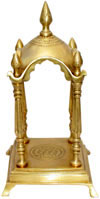 Brass Temple Indian God Religious Artifact India Handicrafts Crafts Arts Decor