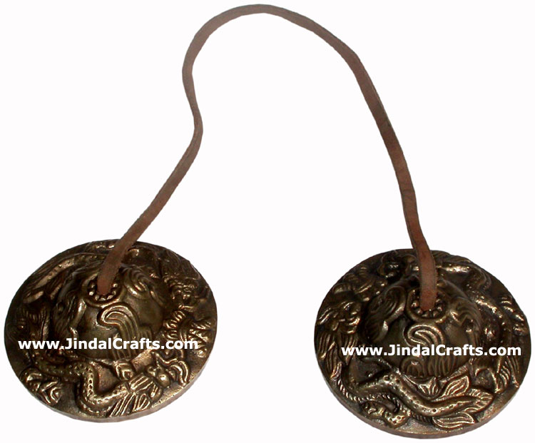 Brass Manjira Tinza Cymbol Buddhism Art