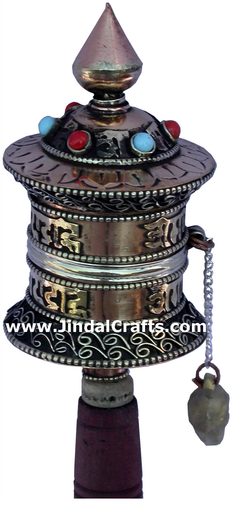 Tibetan Copper Mani Mantra Prayer Wheel Buddha Buddhism Buddhisht Handicraft Art