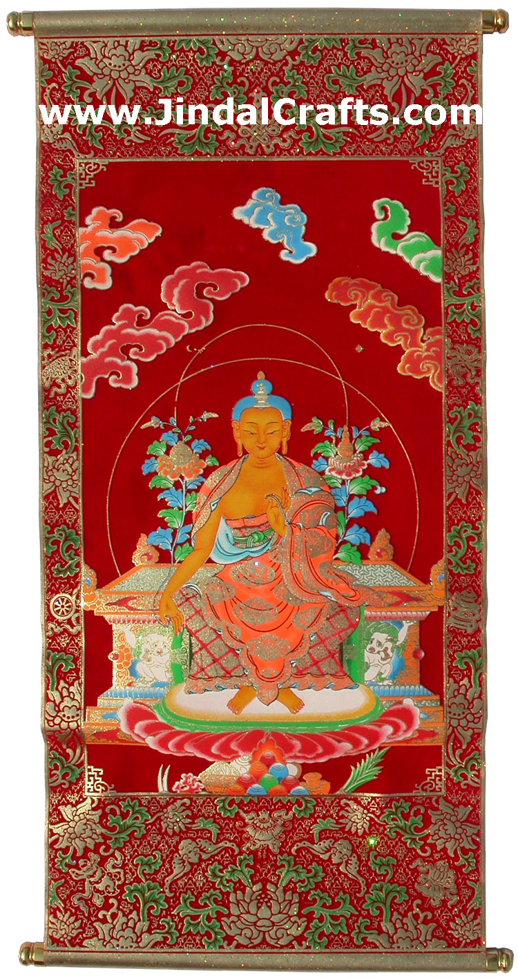 Golden Tibet Tibetan Buddha Thangka Painting Nepal Art