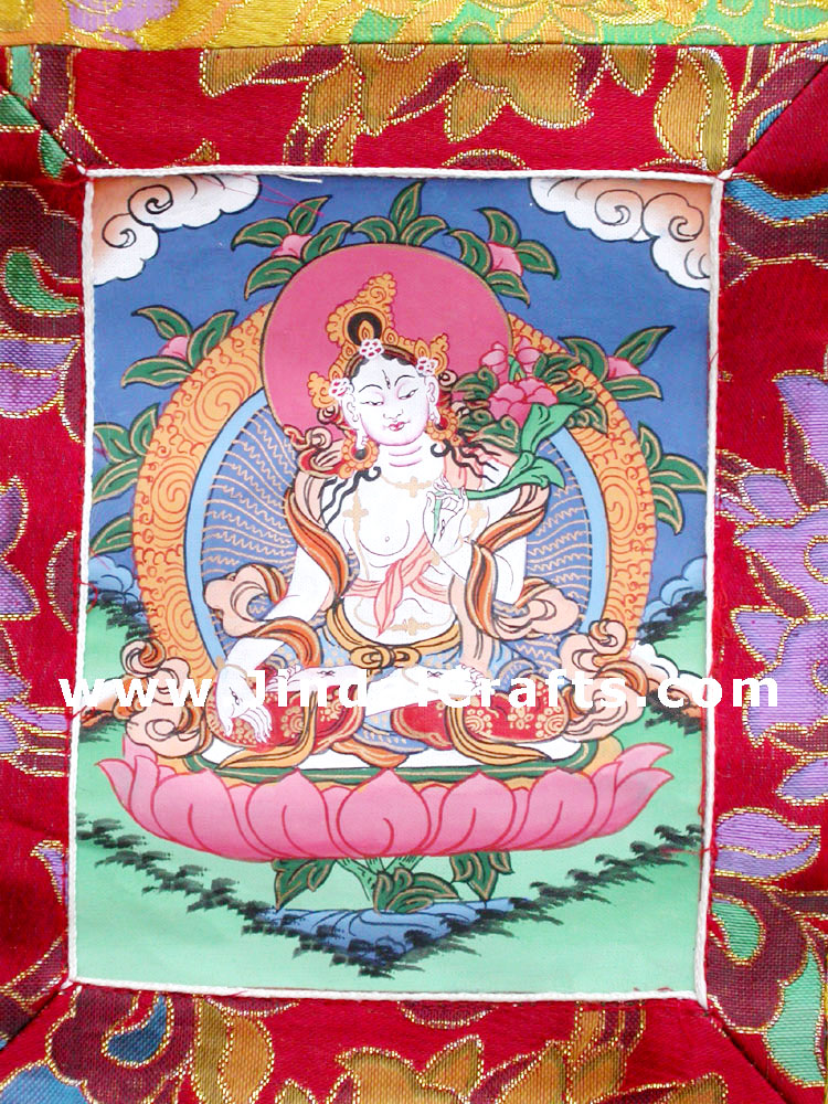 Hand Painted Tibetan Tara Thanka Painting Indian Art