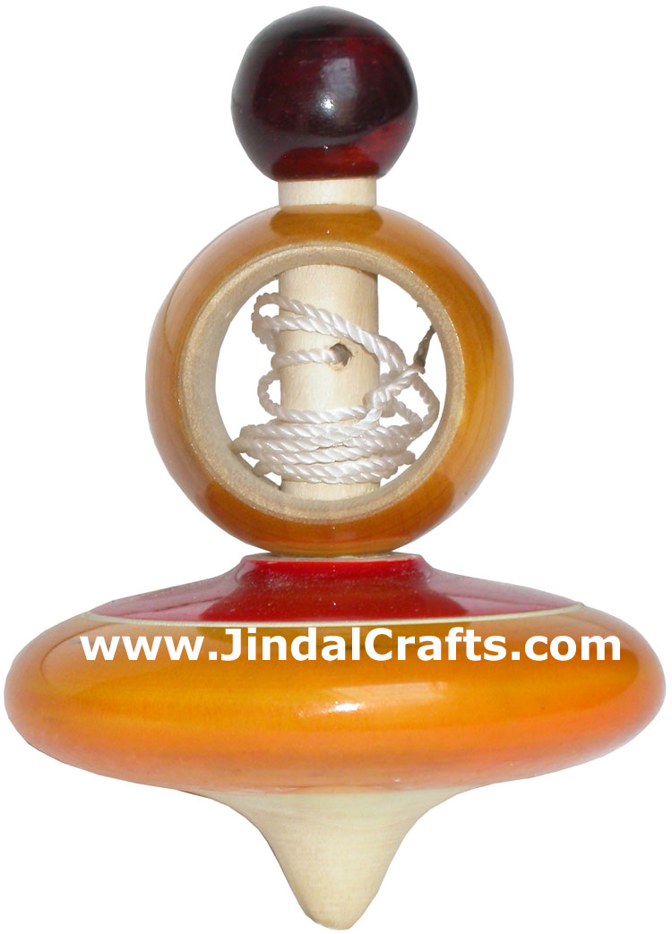 Spinning Top - Handmade Wooden Toy from India