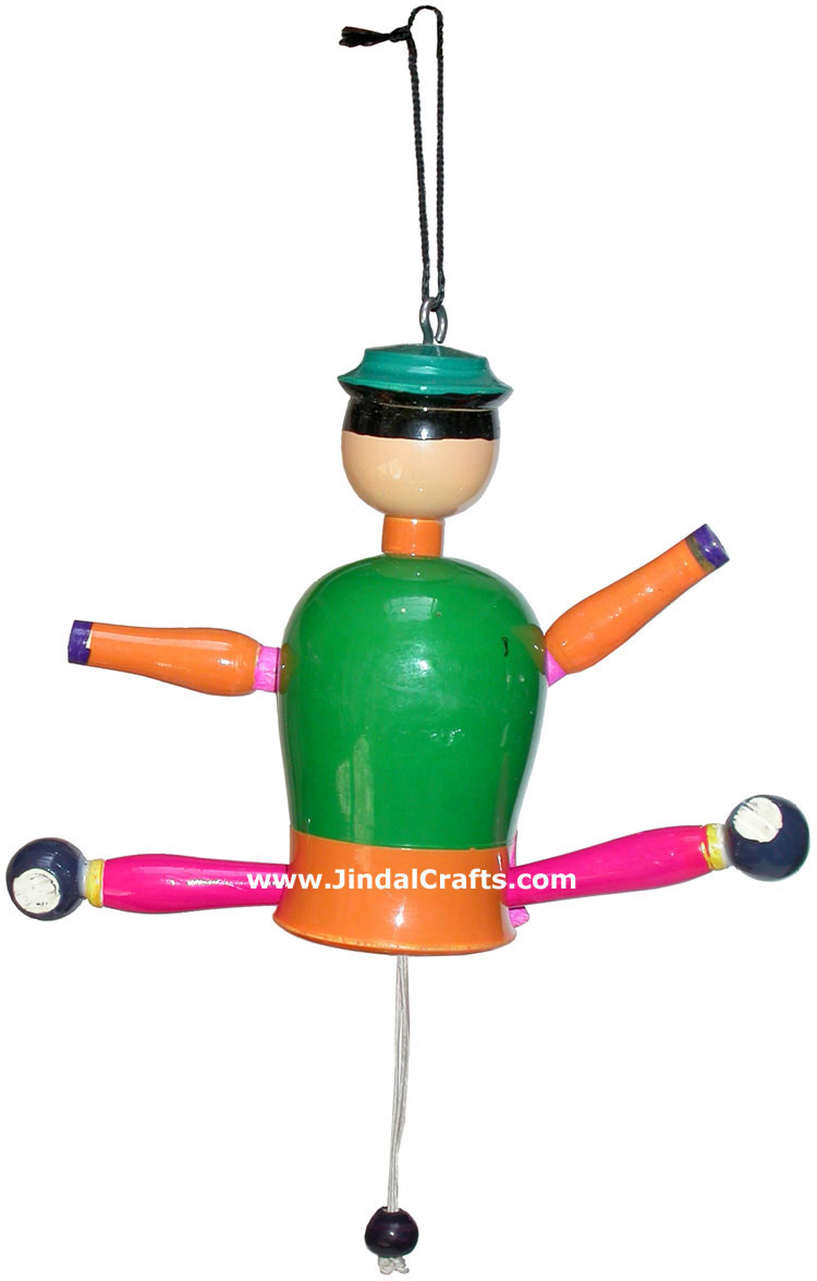 Dancing Joker - Handmade Wooden Toy from India