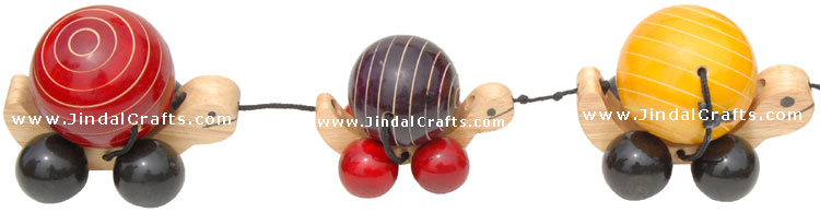 Handmade Handpainted Wooden Cart Toy India Traditional