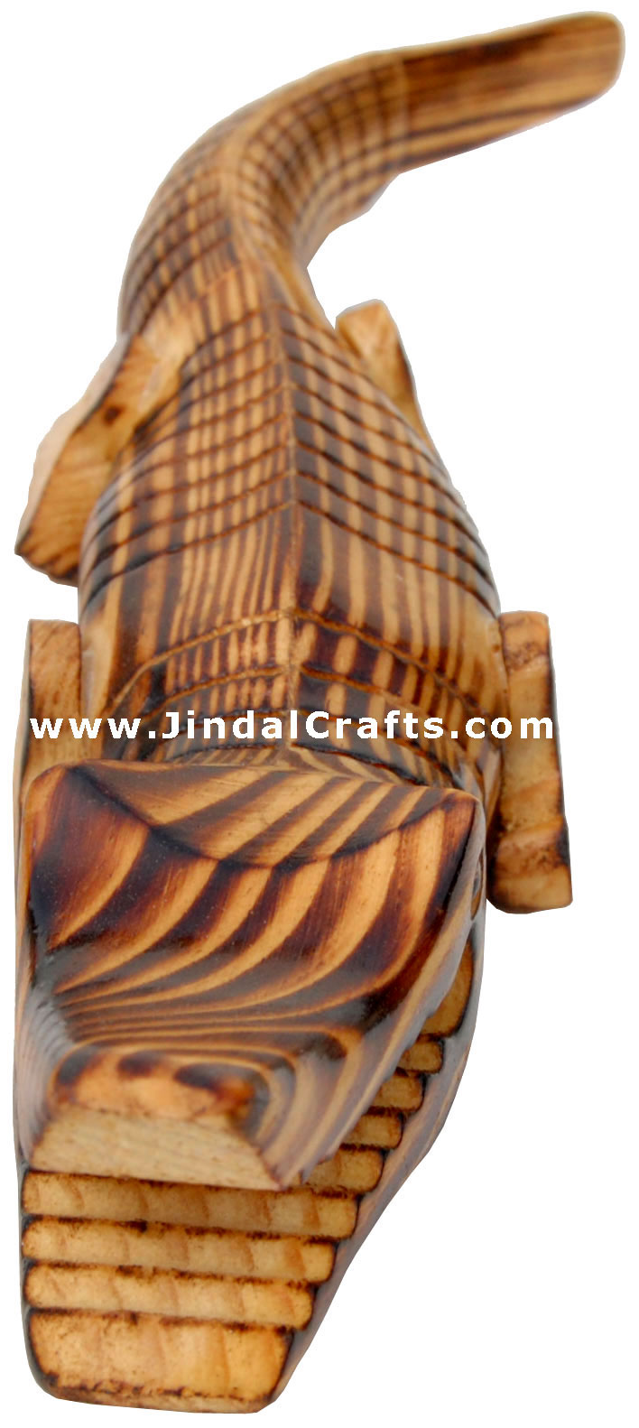 Handmade Handpainted Wooden Crocodile Toy India