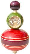 Handmade Handpainted Wooden Spinning Top Toy India Art