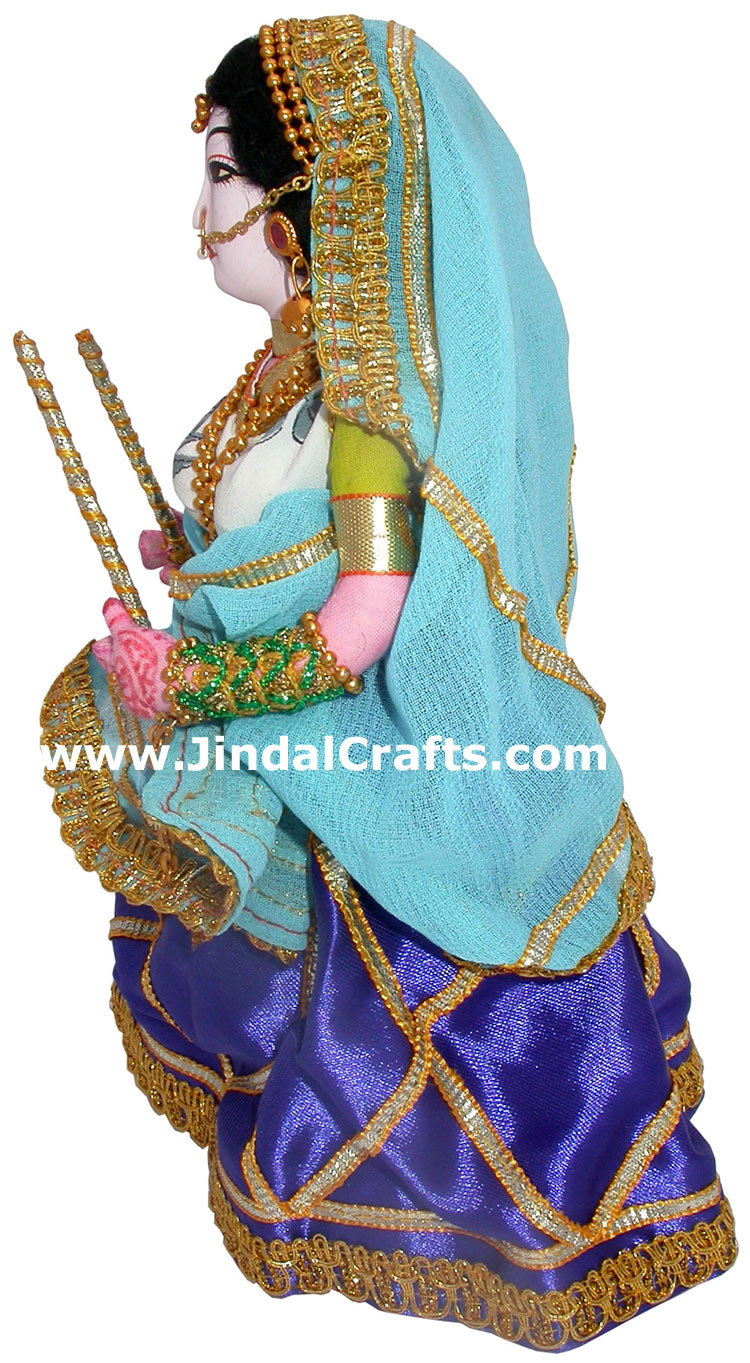 Handmade Traditional Costume Doll India Gujrati Dandiya