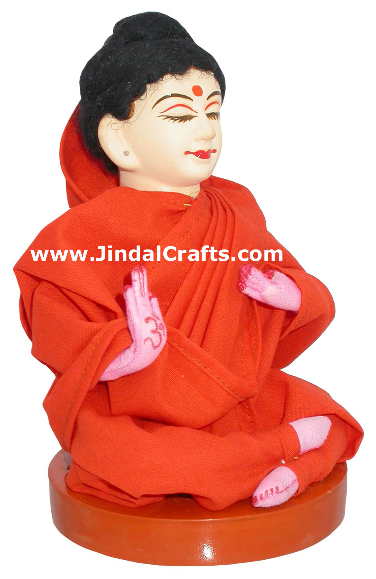 Lord Buddha Handmade Traditional Indian Collectible Costume Doll Home Decor Art