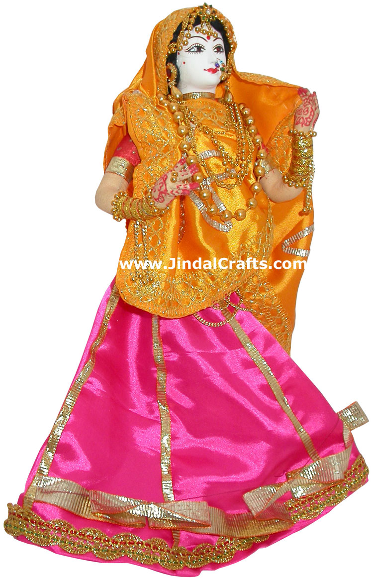 Marwadi Bride Handmade Traditional Saree Doll India Art