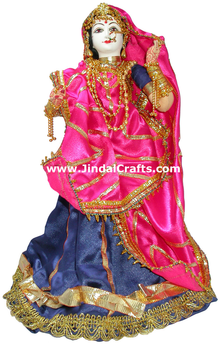 Marwadi Bride Handmade Traditional Saree Doll India Art