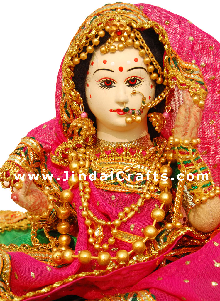 Handmade Traditional Indian Rajasthani Bridal Collectible Doll Princess Barbie