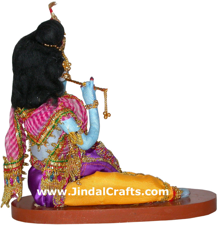 Ethnic Krishna Doll - Indian Art Craft Handicraft Traditional Figure