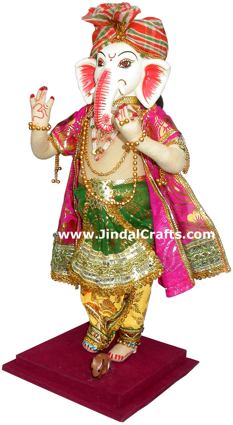 Lord Ganesha Handmade Traditional Indian Collectible Costume Doll Home Decor Art