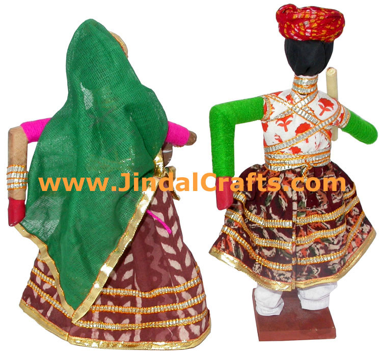 Handmade Traditional Dolls India Art - Village Couple