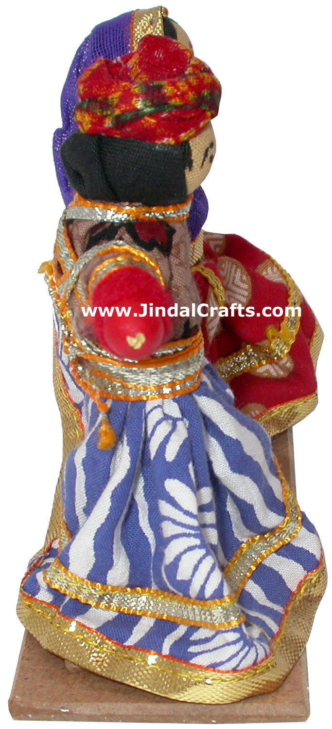 Handmade Traditional Village Couple Dolls Indian Art