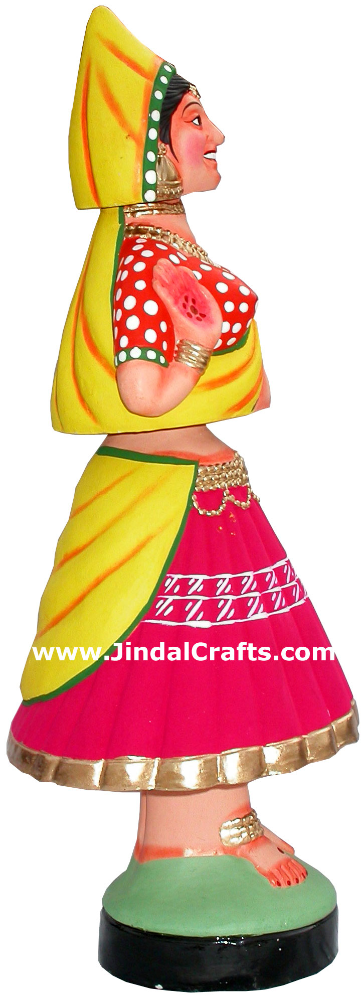 Dancing Doll Clay Made Colourful Handmade India