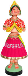 Dancing Doll Clay Made Colourful Handmade India
