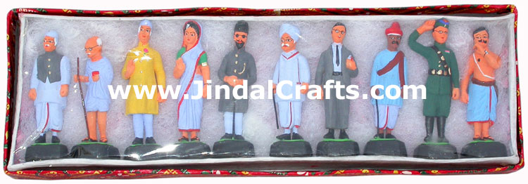 Leaders of India Dolls Handmade Unique Rare Figures India Handicraft Home Decor