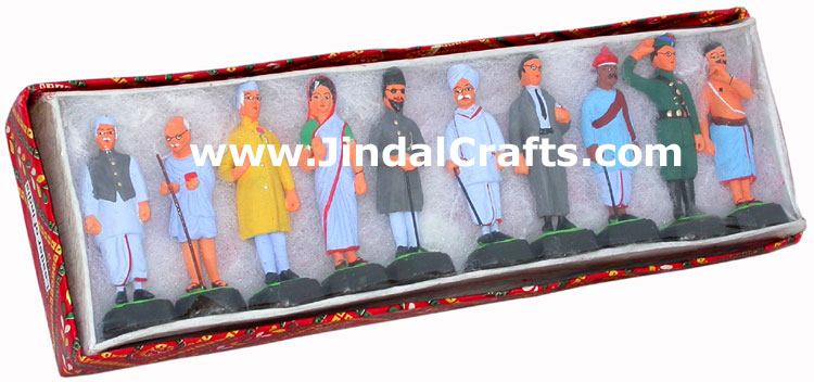 Leaders of India Dolls Handmade Unique Rare Figures India Handicraft Home Decor