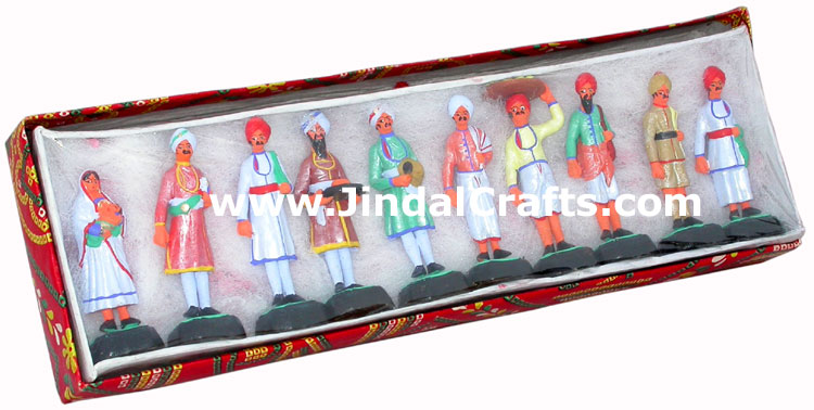 Servants of India Dolls Handmade Unique Rare Figures India Handicraft Home Decor
